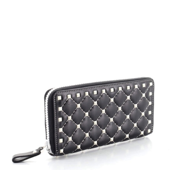 VALENTINO GARAVANI Nappa Rockstud Spike Zip Around Wallet - Picture 4 of 9